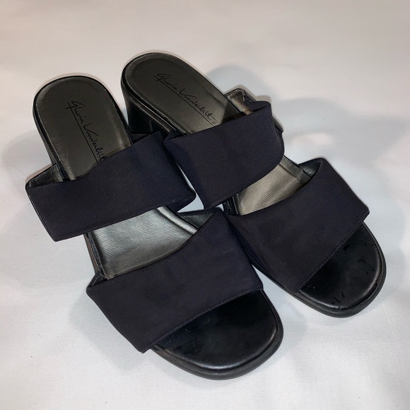 Gloria Vanderbilt Shoes - Dress~Slip-on~Elastic band~Black~Sandals~Heels